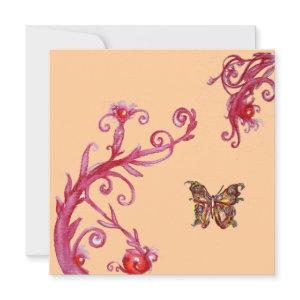 BUTTERFLY , bright red light orange