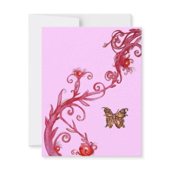 BUTTERFLY , bright red pink