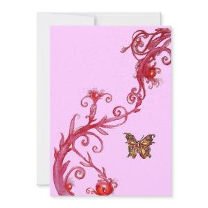 BUTTERFLY , bright red pink