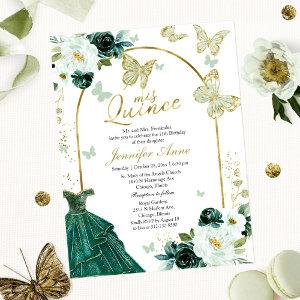 Butterfly Budget Quince  Green Dress