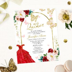 Butterfly Budget Quince  Red Dress