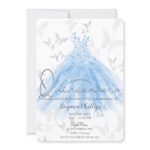 Butterfly Dance Blue Sparkle Dress Quinceañera 15