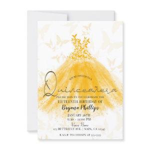 Butterfly Dance Orange Cream Dress Quinceañera