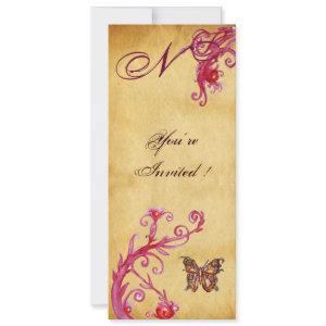 BUTTERFLY ELEGANT WEDDING  PARCHMENT Monogram