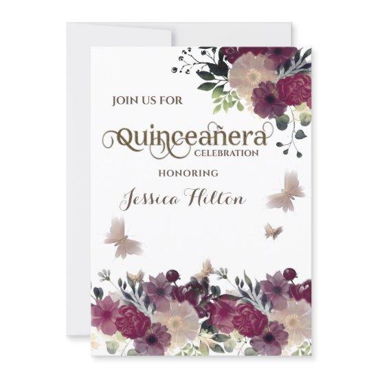 Butterfly floral garden Quinceañera