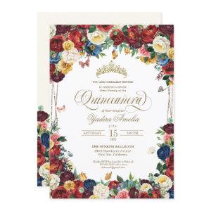 Butterfly Garden Watercolor Floral Quinceanera