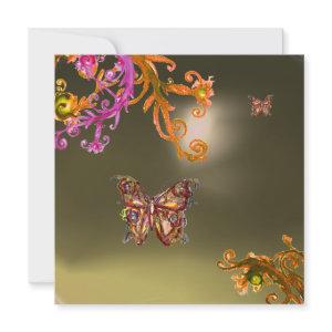 BUTTERFLY GREY AGATE ,bright pink yellow  brown