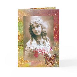 BUTTERFLY IN  GOLD SPARKLES  Photo Template