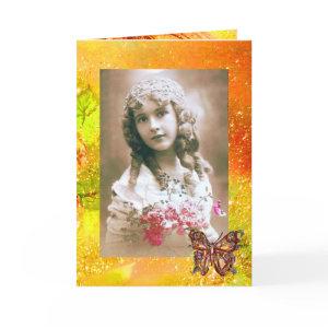 BUTTERFLY IN  GOLD SPARKLES  Photo Template