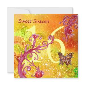 BUTTERFLY IN GOLD SPARKLES SWEET16 Birthday Party
