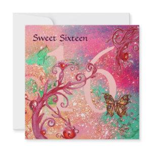 BUTTERFLY IN GOLD SPARKLES SWEET16 Birthday Party