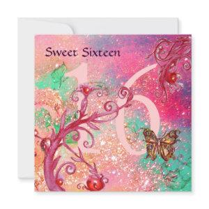 BUTTERFLY IN GOLD SPARKLES SWEET16 Birthday Party