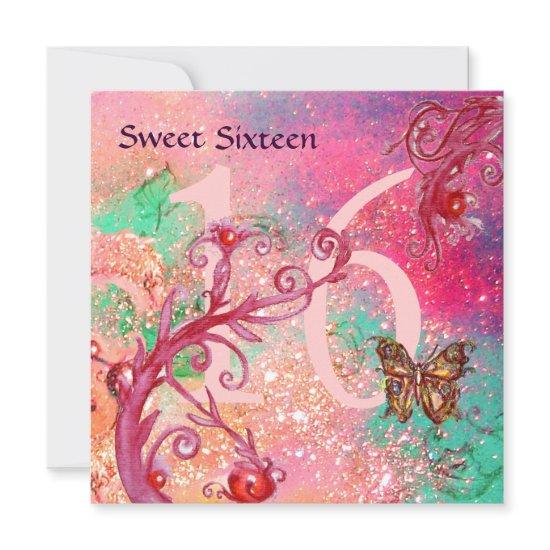 BUTTERFLY IN GOLD SPARKLES SWEET16 Birthday Party