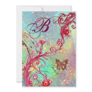 BUTTERFLY IN SPARKLES 2 Blue Wedding Monogram