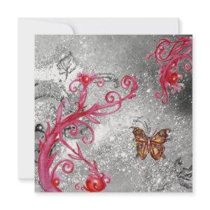 BUTTERFLY IN SPARKLES Elegant Wedding ice metallic