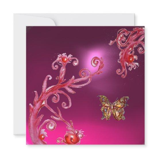 BUTTERFLY PINK AMETHYST bright red