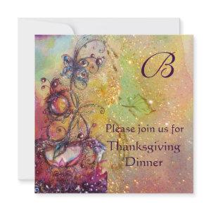 BUTTERFLY PLANT MONOGRAM Thanksgiving Dinner