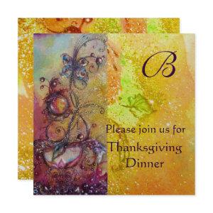 BUTTERFLY PLANT MONOGRAM Thanksgiving Dinner