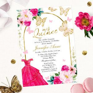 Butterfly Quince  Hot Pink Arch Floral