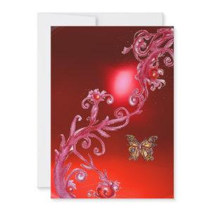 BUTTERFLY  RED RUBY bright pink