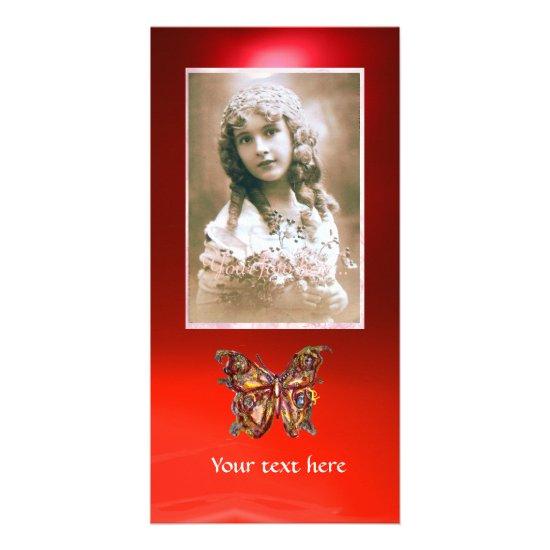 BUTTERFLY RED RUBY CARD