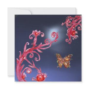 BUTTERFLY  TOPAZ BLUE bright pink,red