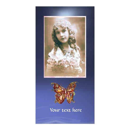 BUTTERFLY TOPAZ BLUE ,red Card