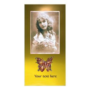 BUTTERFLY TOPAZ YELLOW ,red Card