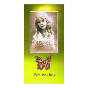 BUTTERFLY TOPAZ YELLOW ,red Card