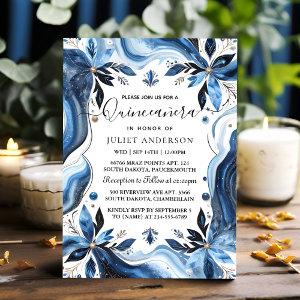 By Ombre ivory Ice Sky Gold Royal Blue Quinceanera