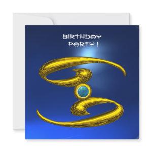 CANCER OPALE, Sapphire  bright yellow blue Announcement