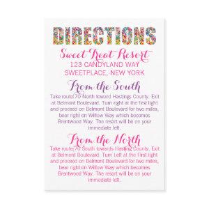 Candy Theme DIRECTIONS Card