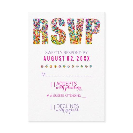 Candy Theme RSVP Card