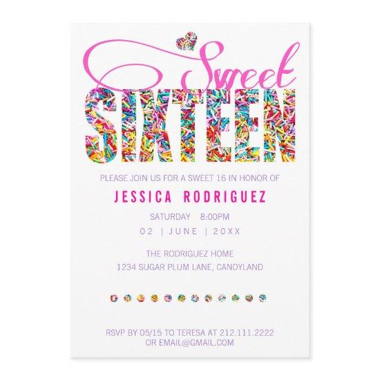 Candy Theme Sweet Sixteen Birthday