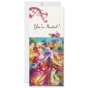 CARNIVAL DANCE vibrant blue red flourish cream