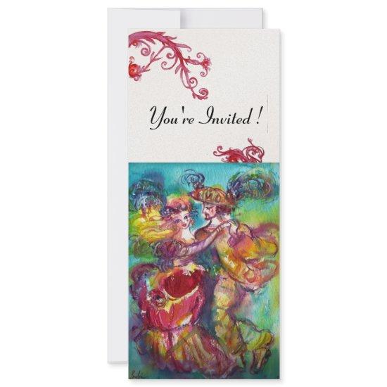CARNIVAL DANCE vibrant blue red flourish gold