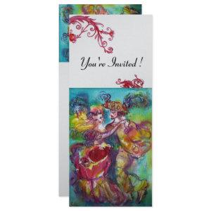 CARNIVAL DANCE vibrant blue red flourish silver