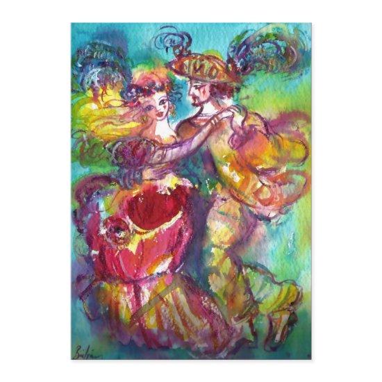 CARNIVAL DANCE , vibrant pink blue Announcement