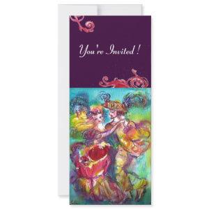 CARNIVAL DANCE , vibrant pink blue red flourishes