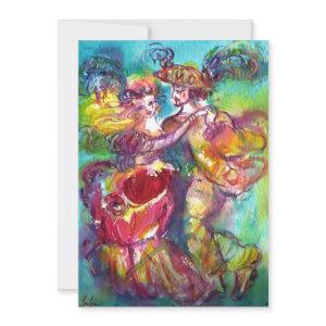 CARNIVAL DANCE , vibrant pink rose blue yellow Announcement