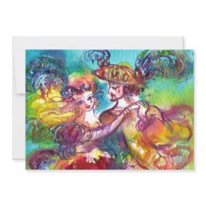 CARNIVAL DANCE , vibrant pink rose blue yellow Announcement