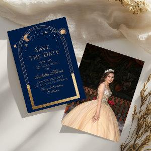 Celestial Blue Save The Date Birthday Quinceanera