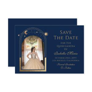Celestial Blue Save The Date Birthday Quinceanera