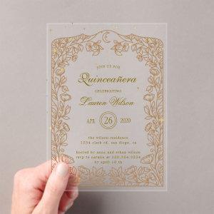 Celestial Gold Exclusive Quinceanera Acrylic