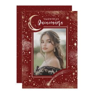 Celestial Gold Stars Moon Night Quinceanera Photo