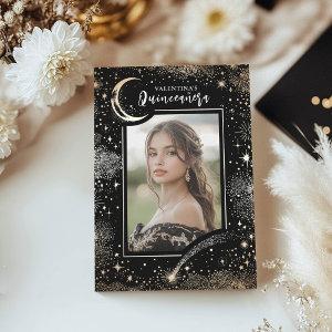 Celestial Gold Stars Moon Night Quinceanera Photo