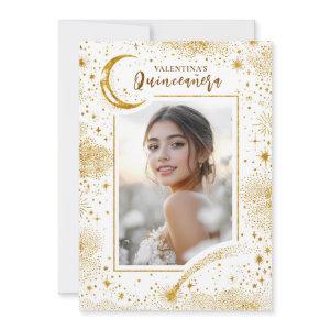 Celestial Gold Stars Moon Night Quinceanera Photo
