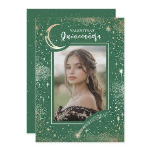 Celestial Gold Stars Moon Night Quinceanera Photo