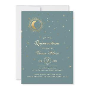 Celestial Pastel Gold Stars Quinceanera