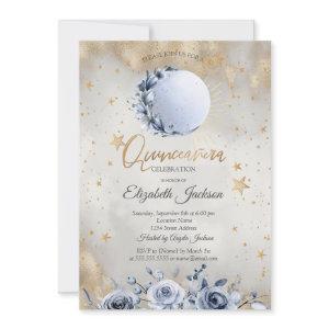 Celestial Sun,Blue Moon Roses Stars  Quinceanera